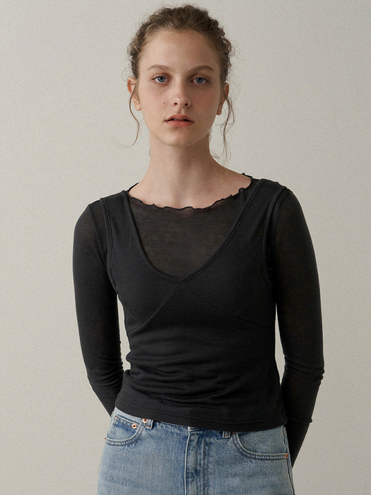 wool line layered top (4colors)