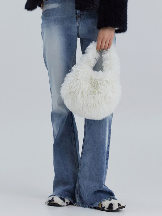 KEETY RABBIT fur mini bag [ivory]