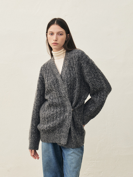 RTF CABLE WRAP KNIT CARDIGAN_3COLORS