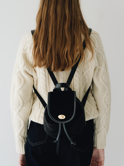 [단독]Maud Velvet Backpack Mini_Black