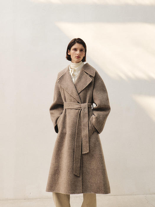 RTF PREMIUM WOOL DOUBLE LONG COAT [HAND MADE]_L-BROWN