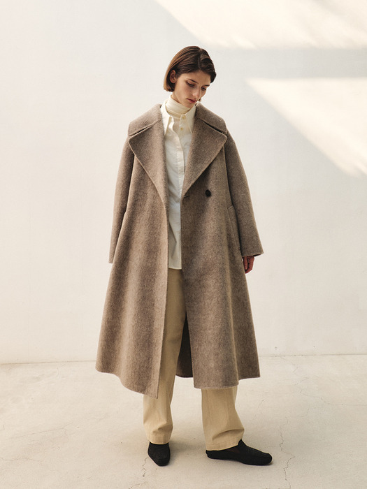 RTF PREMIUM WOOL DOUBLE LONG COAT [HAND MADE]_L-BROWN