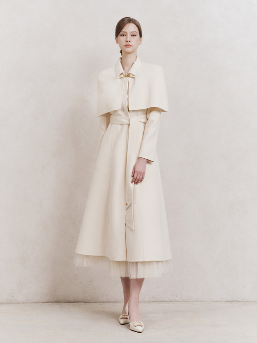 Maylin Cape Coat (Ivory)