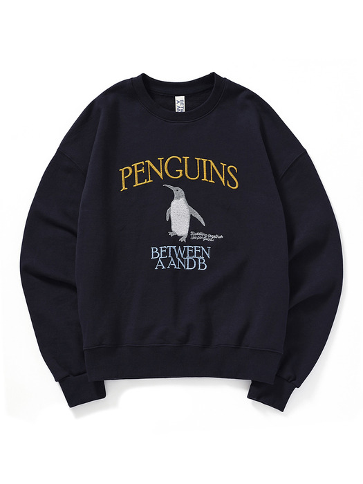 Penguin Embroidery Sweatshirt_Navy