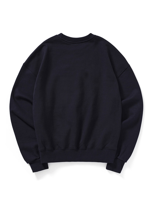 Penguin Embroidery Sweatshirt_Navy