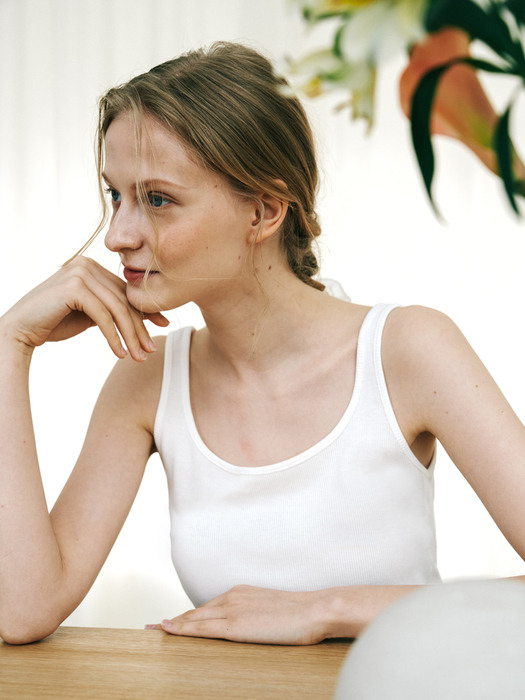 Cotton Sleeveless Top - Ivory