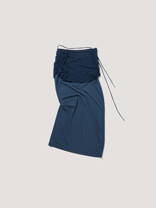 Double-Layered Shirring Skirt