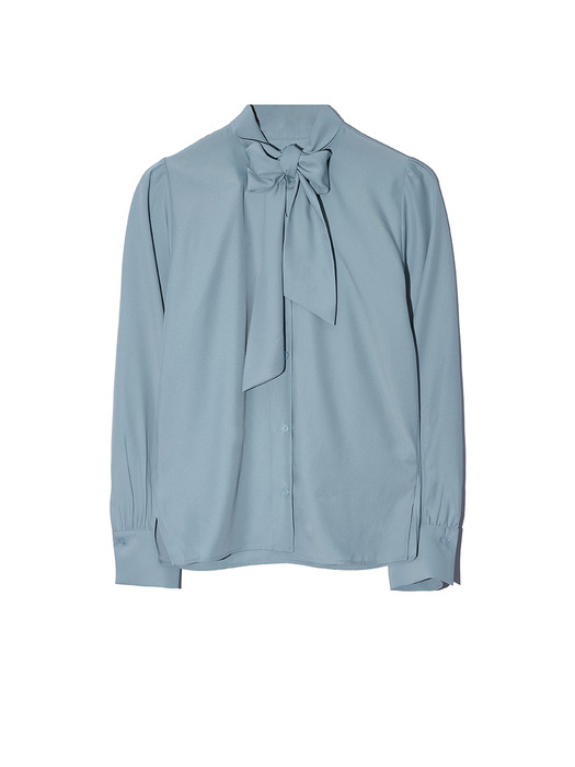 Twoway Tie Blouse - Sky Blue