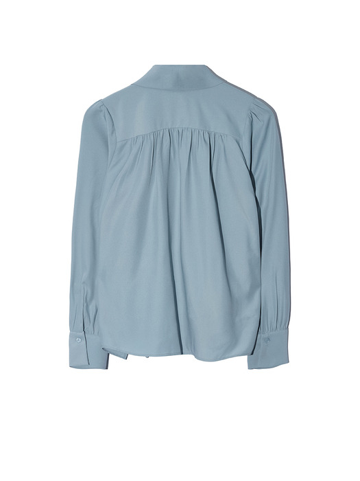 Twoway Tie Blouse - Sky Blue