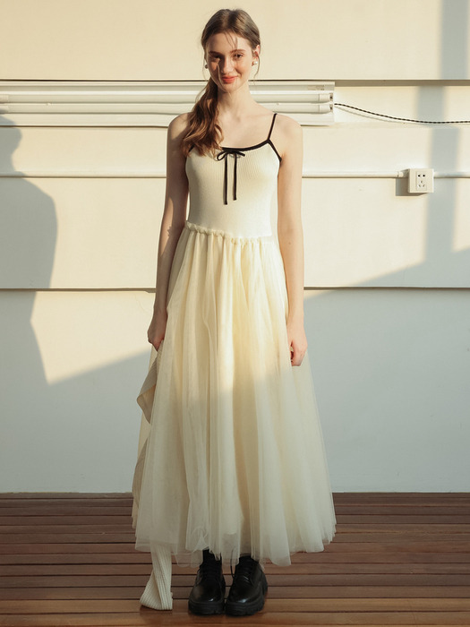 Cest_Spring fairy sleeveless mesh dress