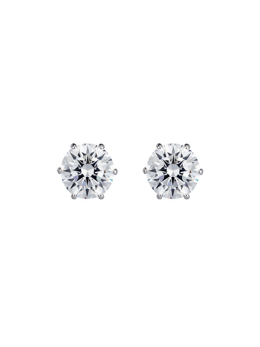 14K Classic  Solitaire Earring