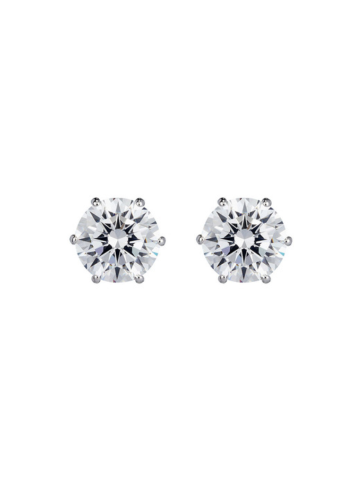 14K Classic  Solitaire Earring
