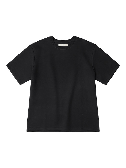 T20034 에센셜 루즈핏 반팔 티셔츠_Black