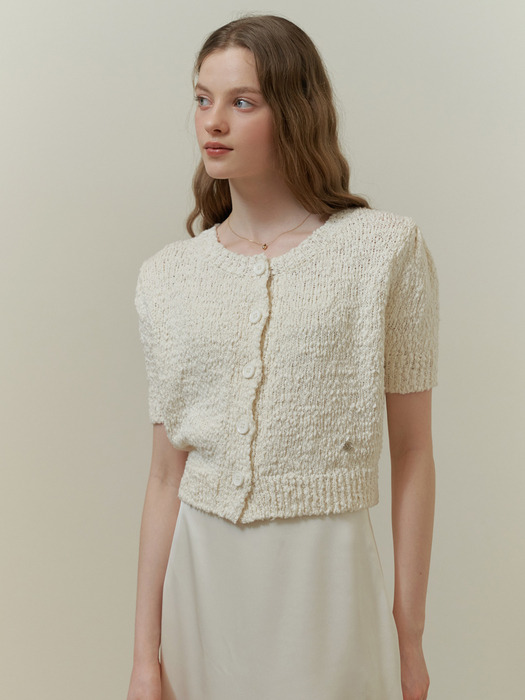 Cake puff cardigan (cream)