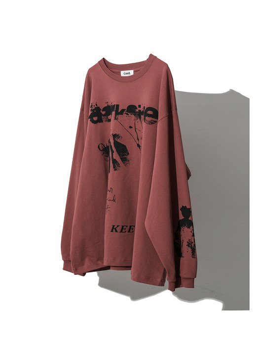 BIZARRE ARTWORK L/S T-SHIRT_WINE