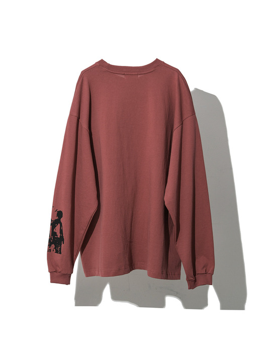 BIZARRE ARTWORK L/S T-SHIRT_WINE