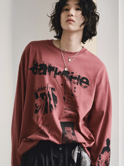 BIZARRE ARTWORK L/S T-SHIRT_WINE