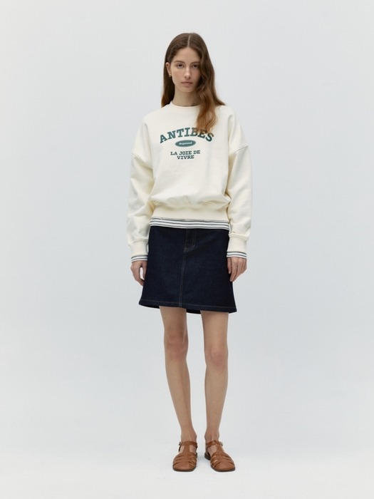 antibes sweatshirt - ivory