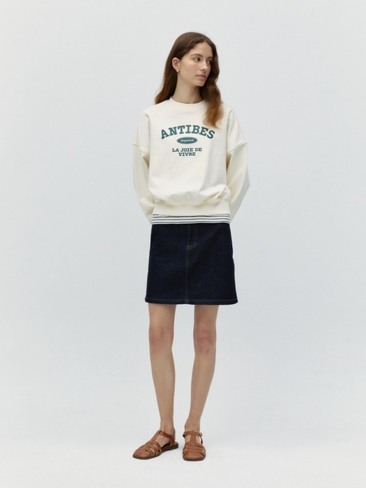 antibes sweatshirt - ivory