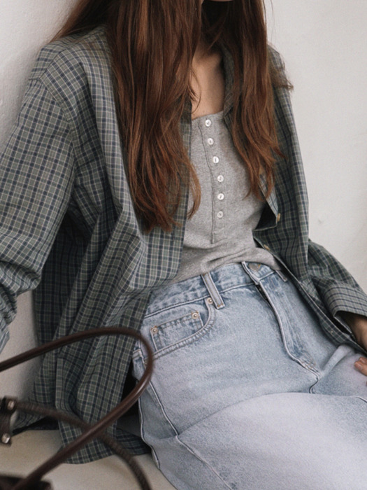 [8차 리오더] Long Slit Denim Skirt