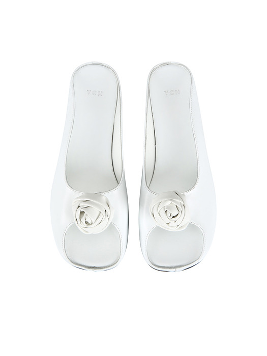 OPEN-TOE LEATHER CLOGS_WHITE