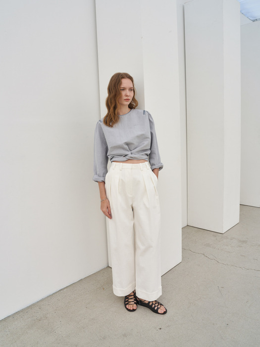Cotton Wide Pants (Off White)
