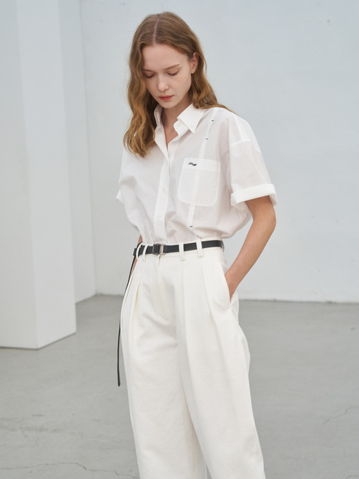 Cotton Wide Pants (Off White)