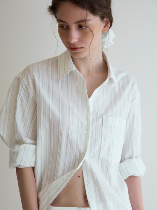 Stripe Shirt-white
