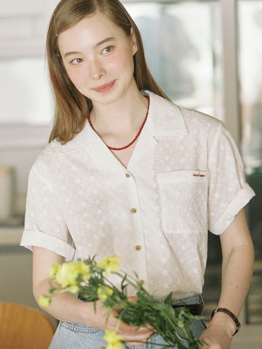 Atelier Flower Shirt - White