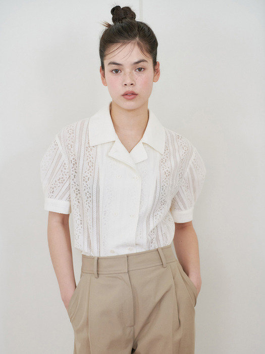 24N summer vintage blouse [IV/LACE]