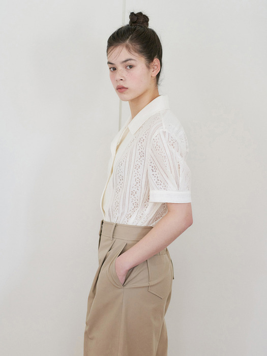 24N summer vintage blouse [IV/LACE]