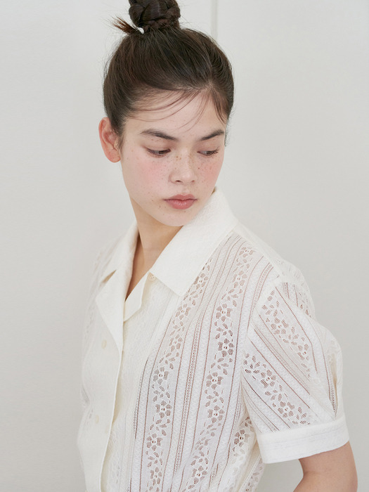 24N summer vintage blouse [IV/LACE]