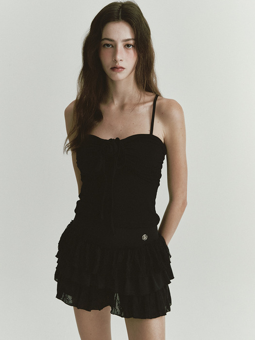 FLOWER STRING SLEEVELESS (BLACK)