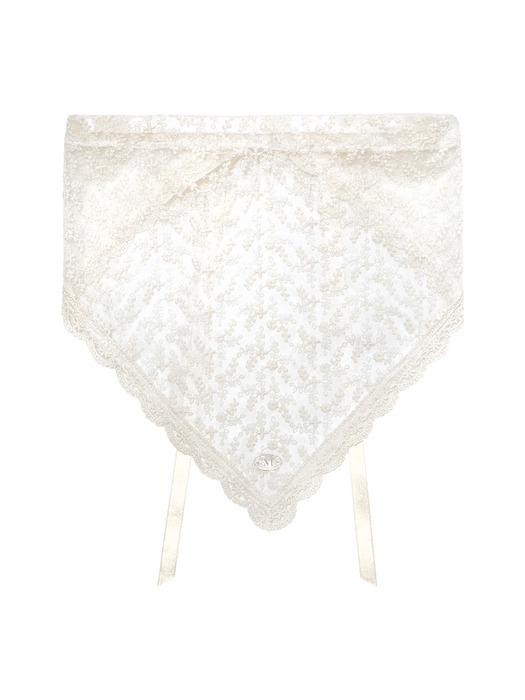 PENDANT LACE BONNET (CREAM)