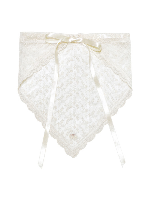 PENDANT LACE BONNET (CREAM)