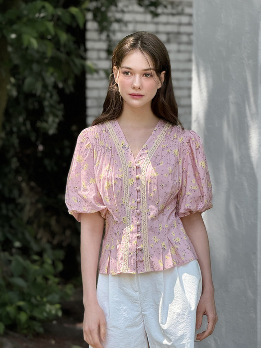 Lautre Flower Puff Blouse