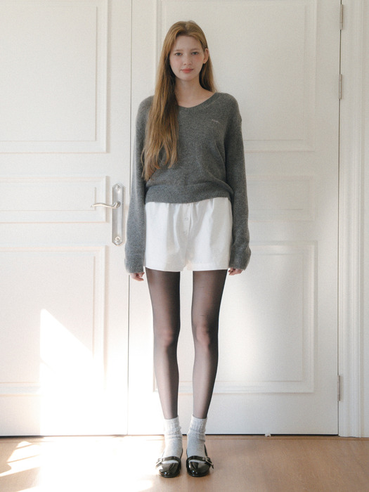 Basic V-neck Cashmere Wool Knit_5 Colors