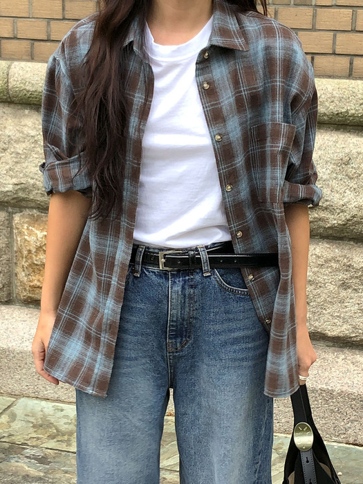 CHOCOLATE CHECK SHIRT - BROWN