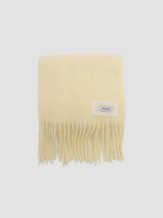 LACE LABEL HAIRY MUFFLER LEMON