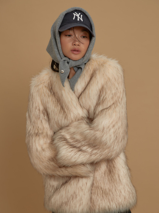 Eco Fur Half Coat