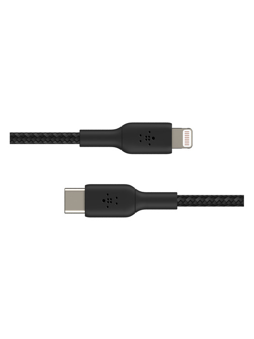 벨킨 부스트업 브레이디드 USB-C to 라이트닝 고속 충전 패브릭 케이블 1M CAA004bt1M