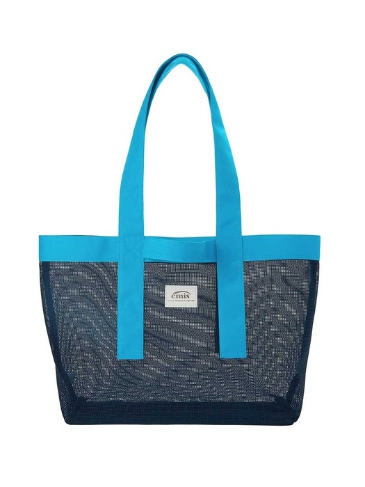MESH SHOPPER BAG-NAVY