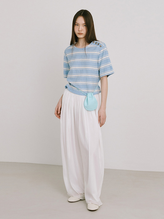 [딘디 PICK]Moon Jar - Shaped  Belted Bag_Light Blue