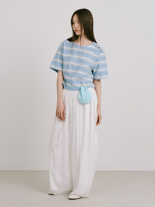 [딘디 PICK]Moon Jar - Shaped  Belted Bag_Light Blue