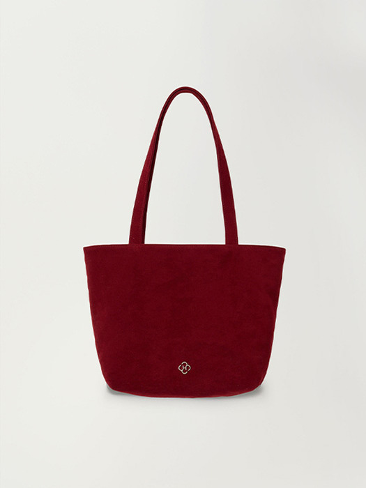 버드 스웨이드 드로우 스트링 백_와인