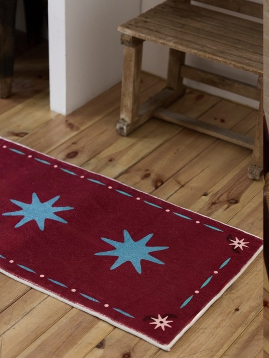 스텔라 버건디 러그