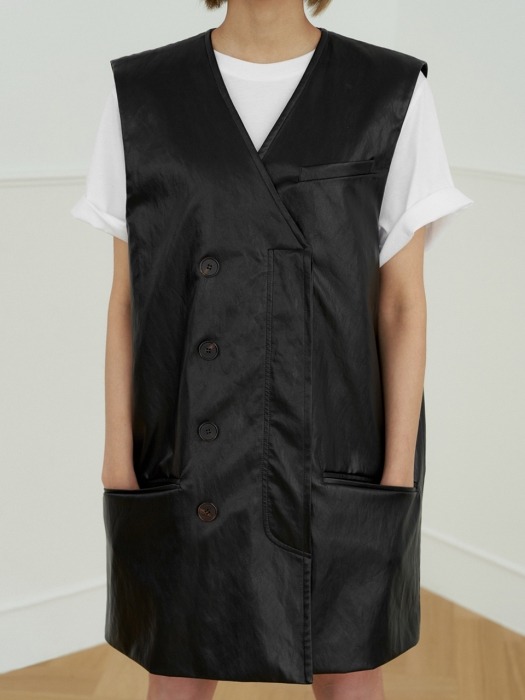 Leather vest ops_black