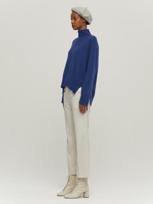 [Premium] ANGORA WHOLE GARMENT PULLOVER_COBALT BLUE