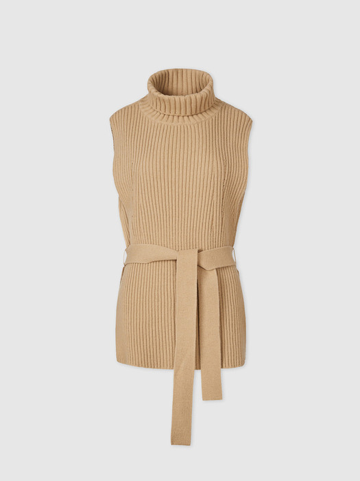 BELTED POLA KNIT