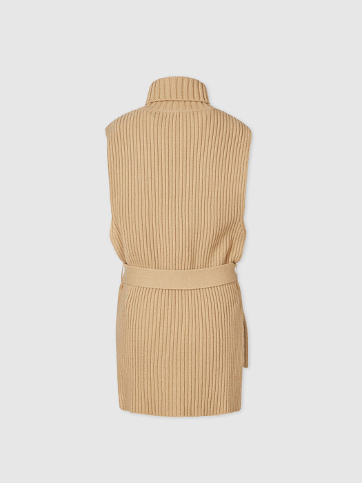 BELTED POLA KNIT